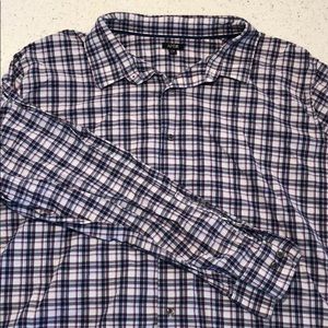 4XB Button-up Plaid Shirt